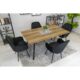 Scaun bucatarie/living, Artool, Lugo, catifea, metal, negru, 57.5x56.5x86.5 cm - imagine 3