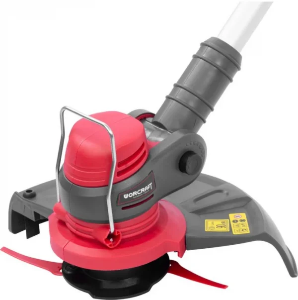 Motocoasa, trimmer, pentru tuns iarba, Worcraft, electric, cu acumulator, incarcator 20V Li-ion, maner telescopic, 24 cm - imagine 9