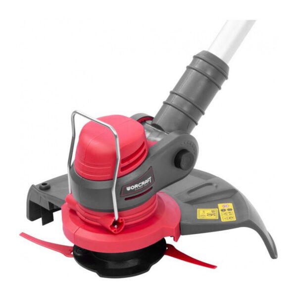 Motocoasa, trimmer, pentru tuns iarba, Worcraft, electric, cu acumulator, incarcator 20V Li-ion, maner telescopic, 24 cm - imagine 3
