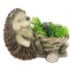 Decoratiune gradina, ceramica, arici cu cos, 37.5x21x27 cm  - imagine 2
