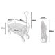 Carucior gradina, pliabil, rosu, max. 30 kg, 90x54x64 cm - imagine 3