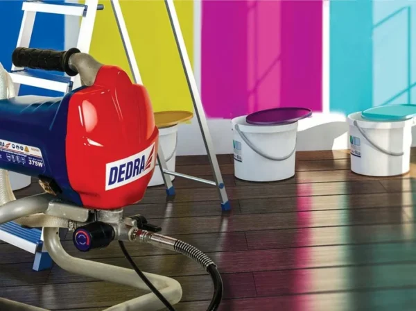 Pulverizator de vopsea, electric, 650 W, 1 L/min, furtun 7.5 m, Dedra - imagine 4