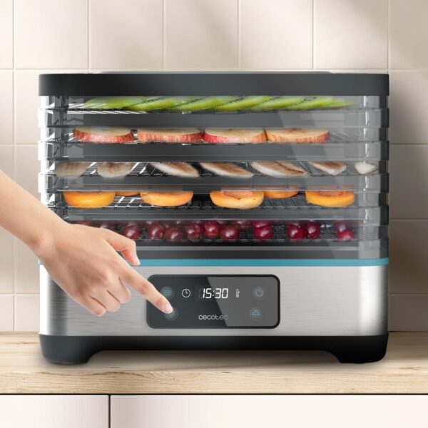 Deshidrator cu 5 tavi Cecotec VitaDry Pro, inaltime reglabila, ecran digital, Timer, 35-70  C - imagine 5