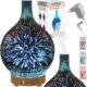 Difuzor aroma cu Ultrasunete Ruhhy, Efecte de Lumini 3D, Timer, 3 uleiuri esentiale incluse, 11W