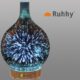 Difuzor aroma cu Ultrasunete Ruhhy, Efecte de Lumini 3D, Timer, 3 uleiuri esentiale incluse, 11W - imagine 10