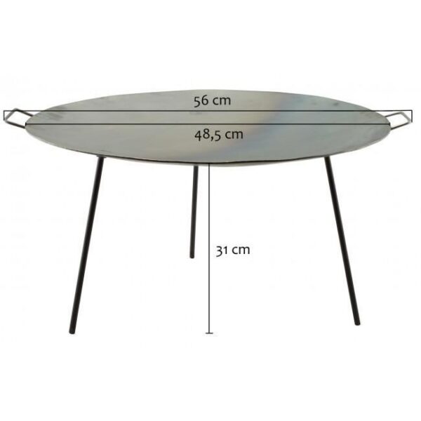 Disc pentru gratar, metalic, cu picioare, 48.5x31 cm, Perfect Home  - imagine 3