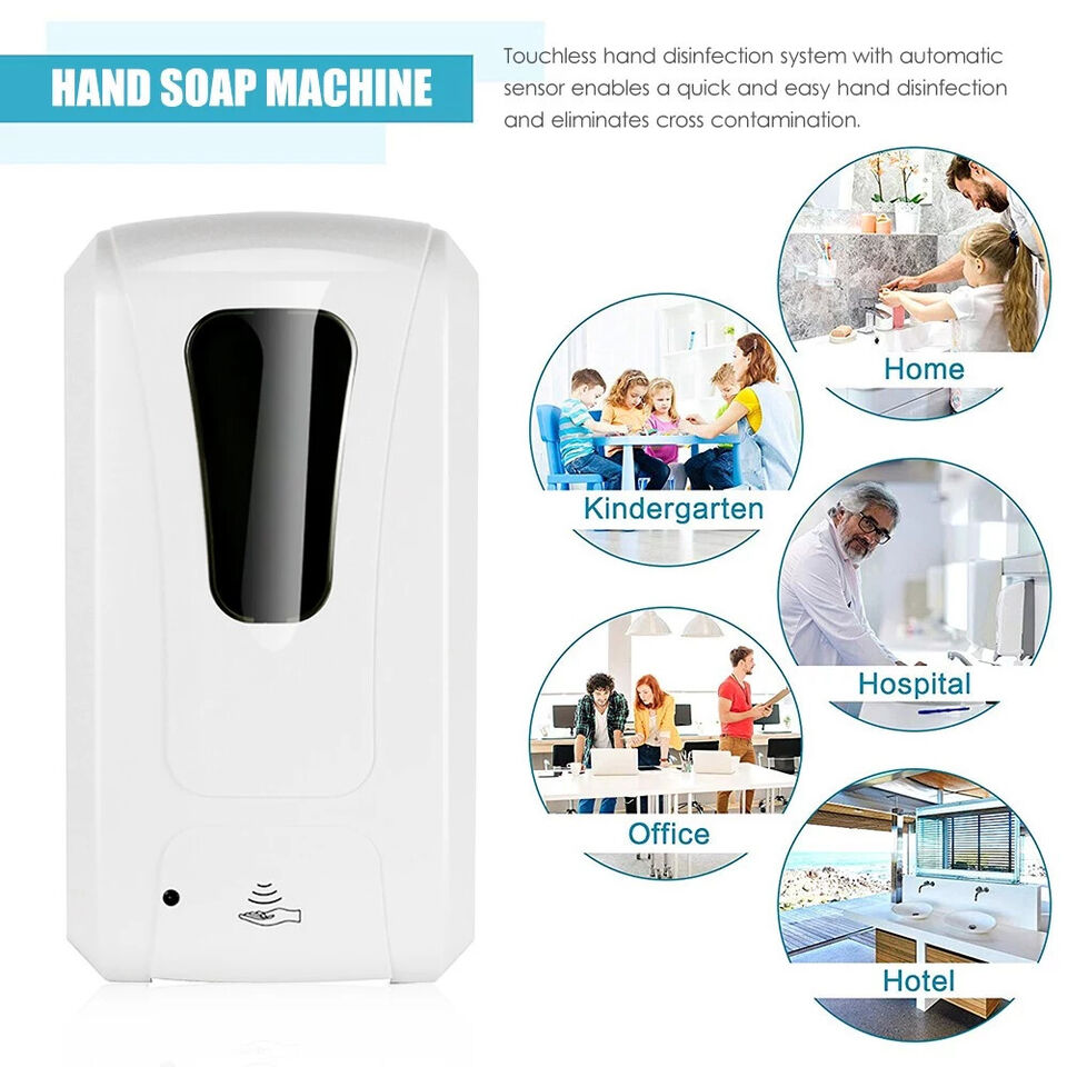 Dispenser automat de soltie dezinfectanta si sapun lichid cu senzor touch-less, 1000 ml, alimentare DC si baterii, alb 3 Dispenser de dezinfectant si sapun automat cu senzor touch-less, 1000 ml