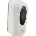 Dispenser automat de soltie dezinfectanta si sapun lichid cu senzor touch-less, 1000 ml, alimentare DC si baterii, alb