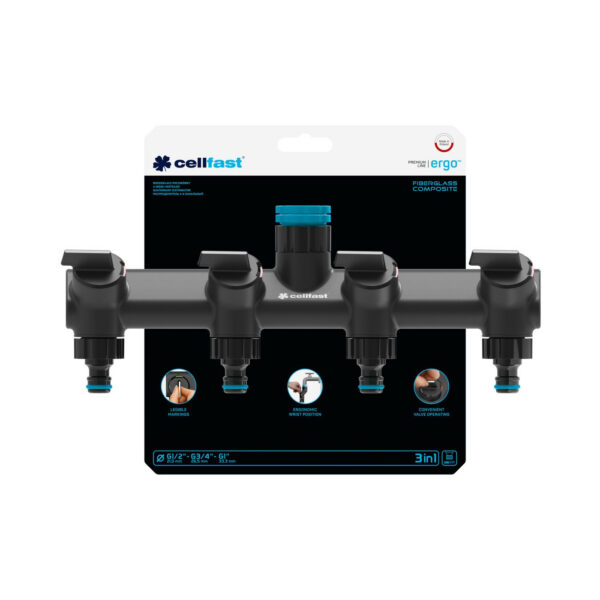 Distribuitor patru cai Cellfast ERGO 1 2  , 3 4  , 1 - imagine 2