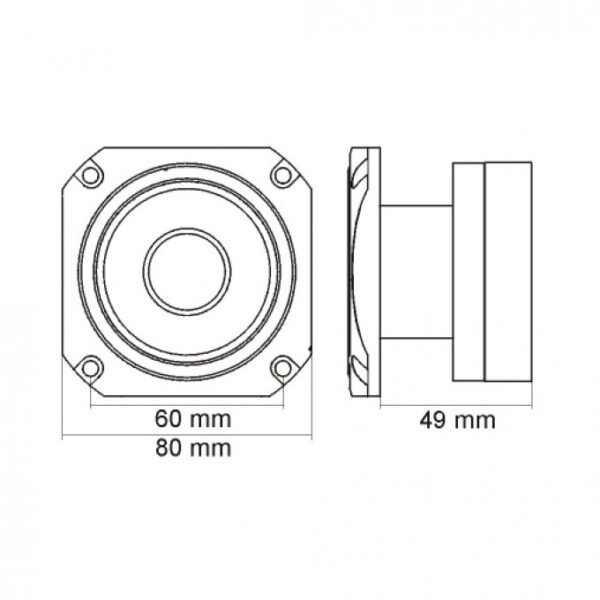 Tweeter profesional MNC Dome 1.5", 100/200 W, 8 Ohm, 2 kHz - 20 kHz - imagine 2