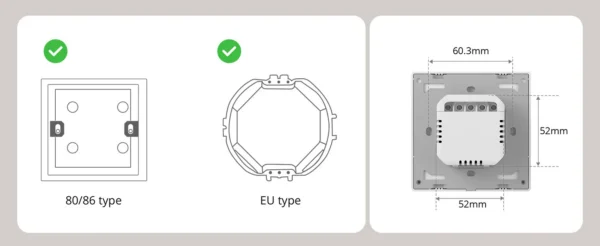 Intrerupator Smart Sonoff M5-3C-86W, WiFi, 6A, Matter, 3 canale - imagine 10