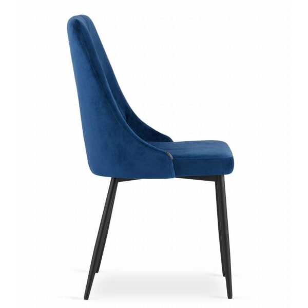 Scaun bucatarie/living, Artool, Imola, catifea, metal, bleumarin, 48.5x61x93.5 cm - imagine 5