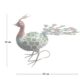 Decoratiune gradina, metalica, paun verde, 23x62x43 cm - imagine 2