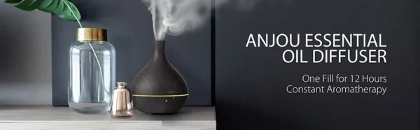 Difuzor aroma cu Ultrasunete Anjou AJ-AD012, 500ml, LED, oprire automata - Alb - imagine 10