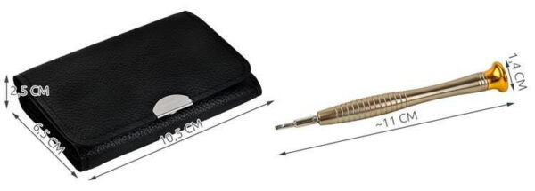 Set surubelnite de precizie 25-in-1 Bigstren, otel crom vanadiu, capete interschimbabile, husa eco piele, Negru - imagine 3