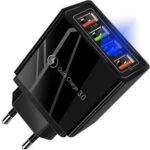 Statie de Incarcare cu 4 sloturi USB 3.0 Ultra Fast Charge, negru