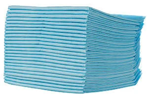 Set 100 paduri igienice absorbante Purlov cu 30 saci colectori, Albastru/Alb, 33 x 45 cm