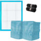 Set 100 paduri igienice absorbante Purlov cu 30 saci colectori, Albastru/Alb, 33 x 45 cm - imagine 5