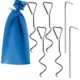 Cort plaja autoextensibil 2 persoane Trizand, protectie UV 30+, cu prelungire sol, Albastru/Alb - imagine 4