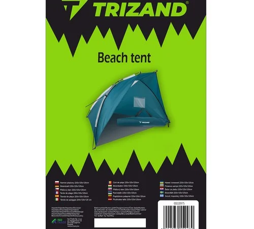 Cort plaja incapator 220x120x120 cm Trizand, structura usoara, protectie UV, Albastru/Alb 2 Cort plaja incapator 220x120x120 cm Trizand, structura usoara, protectie UV, Albastru/Alb