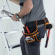 Curea multifunctionala pentru scule Bigstren, 22 buzunare, 2 bucle, suport ciocan, 67-136 cm, Negru/Galben - imagine 4