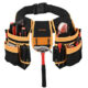 Curea multifunctionala pentru scule Bigstren, 22 buzunare, 2 bucle, suport ciocan, 67-136 cm, Negru/Galben - imagine 10