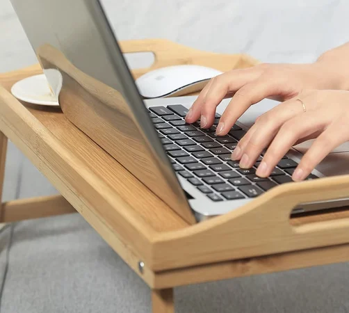 Masa pliabila mic dejun Ruhhy din bambus, multifunctionala, pentru pat si laptop, 73x31x21 cm 2 Masa pliabila mic dejun Ruhhy din bambus, multifunctionala, pentru pat si laptop, 73x31x21 cm