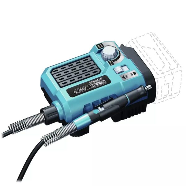 Mini polizor cu accesorii, 18V Li-ion (acumulator neinclus), tija 3.2 mm, SAS+ALL, Dedra - imagine 2