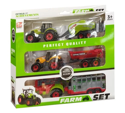 Set vehicule agricole 6 piese Kruzzel, tractoare si utilaje, detalii realiste, conectabile 1 Set vehicule agricole 6 piese Kruzzel, tractoare si utilaje, detalii realiste, conectabile
