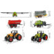 Set vehicule agricole 6 piese Kruzzel, tractoare si utilaje, detalii realiste, conectabile - imagine 3