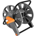 Carucior cu tambur pentru furtun Gardlov, compatibil cu toate tipurile de furtun, capacitate 60m, Gri