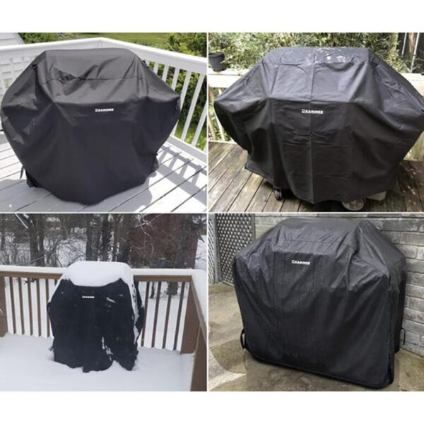 Husa protectie gratar gradina, Kaminer, dreptunghi, impermeabila, neagra, 100x60x95 cm - imagine 8