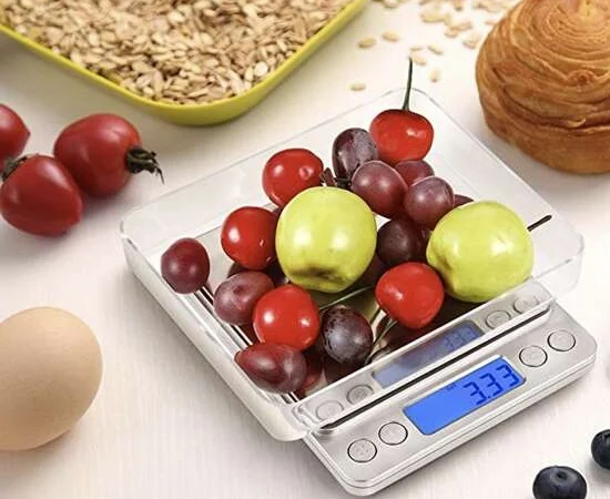 Cantar de bucatarie digital Ruhhy, 2 boluri detasabile, capacitate 2 kg, precizie 0.1 g
