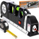 Nivela laser Bigstren, ruleta 250 cm, 3 bule, laser rosu, alimentare cu baterii