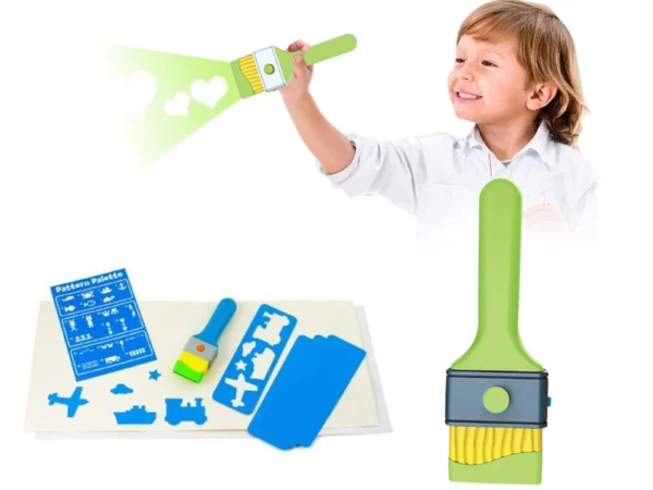Pensula LED, Verk Group, cu covoras fluorescent, sabloane, 21 modele, 59x29 cm - imagine 7