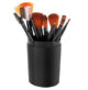 Set 12 pensule machiaj Soulima, peri sintetici antialergici, cu etui negru, ~15.5 cm - imagine 10