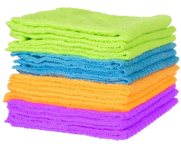 Set 12 lavete microfibra Ruhhy, reutilizabile, 30 x 30 cm, diferite culori - imagine 5