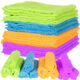 Set 12 lavete microfibra Ruhhy, reutilizabile, 30 x 30 cm, diferite culori