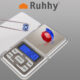 Cantar de buzunar electronic Ruhhy, 200 g, precizie 0.01 g, display iluminat, functie TARE - imagine 2