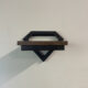 Etajera suspendata perete Ruhhy, stil loft, cadru otel, raft MDF, 19x23x20 cm - imagine 14