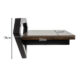 Etajera suspendata perete Ruhhy, stil loft, cadru otel, raft MDF, 19x23x20 cm - imagine 3