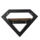Etajera suspendata perete Ruhhy, stil loft, cadru otel, raft MDF, 19x23x20 cm - imagine 5