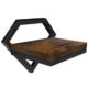 Etajera suspendata perete Ruhhy, stil loft, cadru otel, raft MDF, 19x23x20 cm - imagine 6