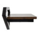 Etajera suspendata perete Ruhhy, stil loft, cadru otel, raft MDF, 19x23x20 cm - imagine 9