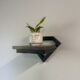 Etajera suspendata perete Ruhhy, stil loft, cadru otel, raft MDF, 19x23x20 cm - imagine 13