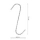 Set 15 carlige inox pentru afumare carne Kaminer, forma S, capacitate 15 kg, 15 cm - imagine 3