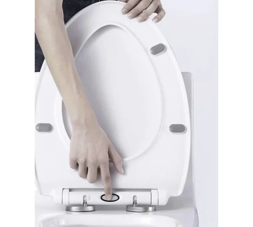 Capac WC soft-close Ruhhy, sistem de inchidere lenta, compatibil universal, alb