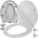 Capac WC soft-close Ruhhy, sistem de inchidere lenta, compatibil universal, alb