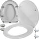 Capac WC soft-close Ruhhy, sistem de inchidere lenta, compatibil universal, alb
