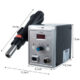 Statie de lipit cu aer cald Bigstren, 700 W, 100–500°C, 3 duze, afisaj LCD - imagine 4